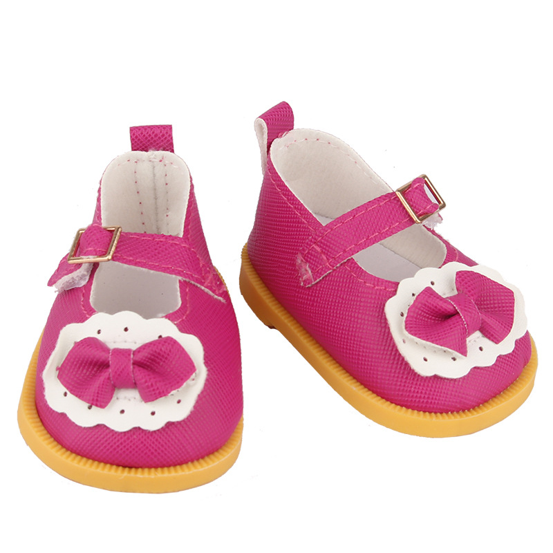 Zapatos de muñeca de 14 pulgadas Zapatos de 5cm Zapatos de arco de muñeca de algodón de 20cm Zapatos de muñeca de juguete