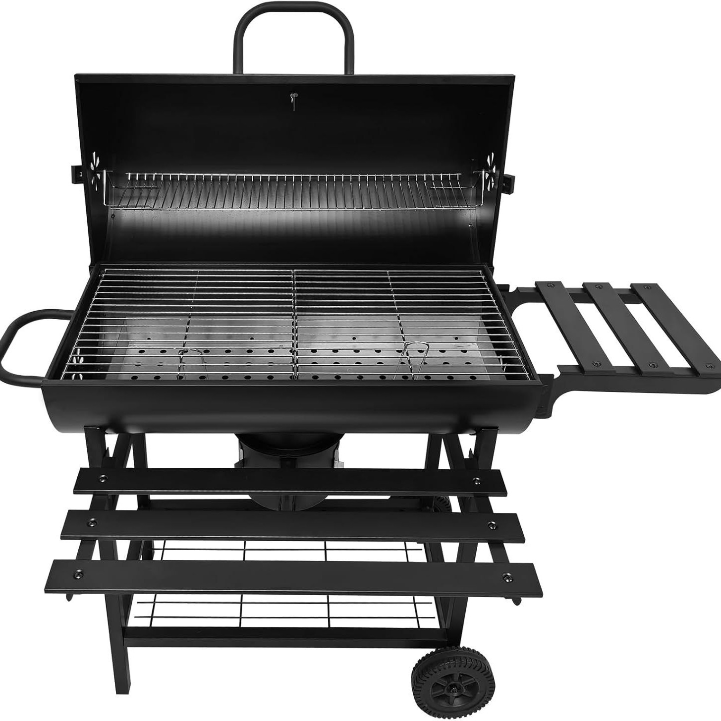 patio exterior carro americano horno de barbacoa horno de humo jardín exterior gran parrilla de barbacoa horno cuadrado