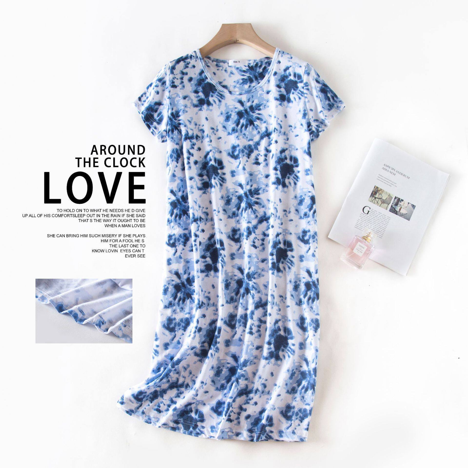 Imitation tie-dye-fireworks blue / S
