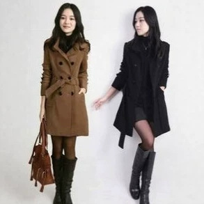 [Cross-Border Exclusive] Camel-Colored Plus-Size Korean-Style Slim-Fit Woolen Coat, Korean-Style Commuter Fashion Woolen Jacket