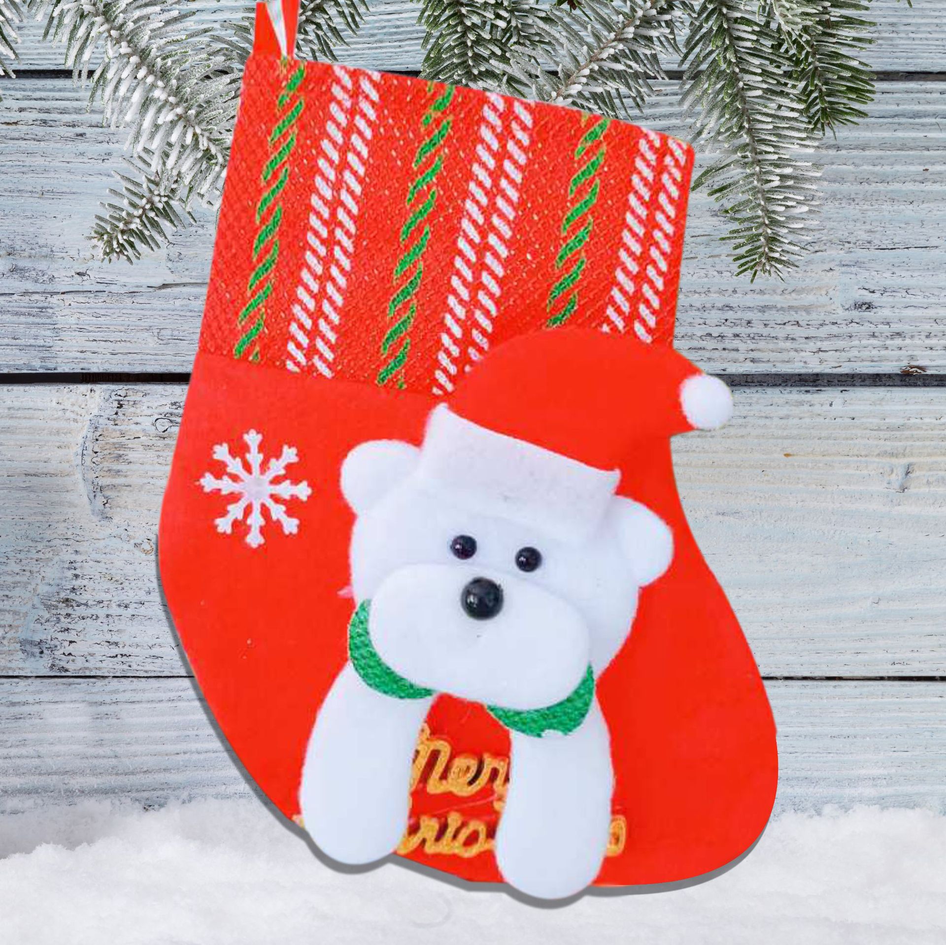 Medias de Navidad transfronterizas pequeñas, viejos, muñecos de nieve, bolsas de regalo de Navidad, decoraciones de Navidad, colgantes de árbol de Navidad, dulces