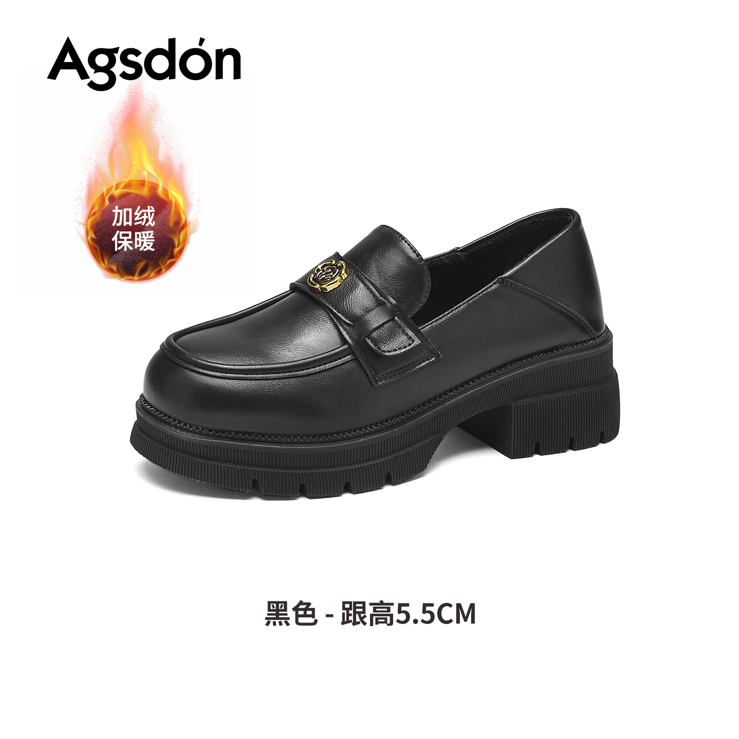 Augusto Lion negro Lefour zapatos para mujeres 2025 nuevo otoño invierno retro británico con zapatos de terciopelo no cansados zapatos de cuero pequeños