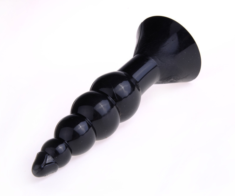 Wilianzhu Anal Plug with Pull Beads, TPE, Black, Adult Anal Training Toy — detail image 17
