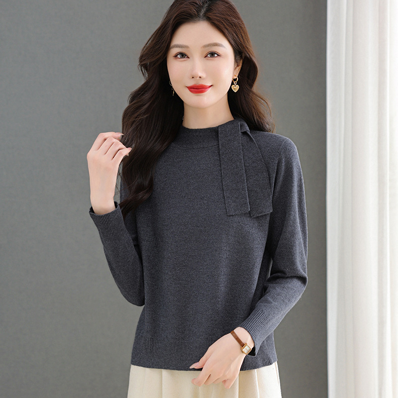 专柜正品羊毛衫毛衣女2025秋冬新款设计感时尚洋气妈妈针织打底衫
