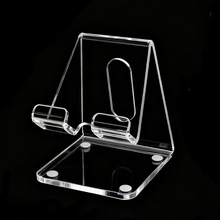跨境透明亚克力手机支架简约懒人宿舍追剧桌面加厚支架柜台展示架