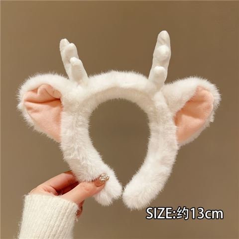 lindos cabello de peluche dragón corno de invierno otoño 2024 tarjeta de cabello de dibujos animados tocadero de Año Nuevo lavado de la cara cabello correa de cabello