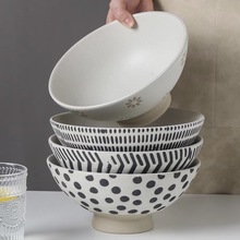 复古粗陶面碗浮雕碗螺蛳粉碗家用拉面碗高脚面碗斗笠面碗马克杯