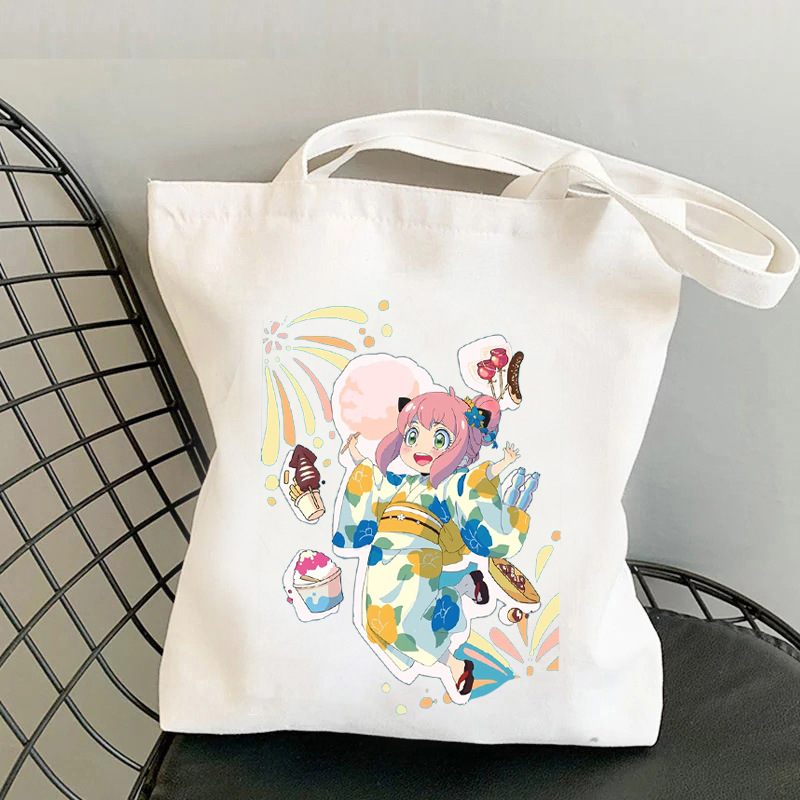Anime periférico espía play House bolso de lona estudiante diario bolso de compras bolso