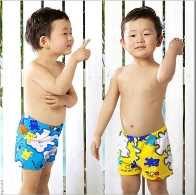 3-15 years old children's swimming trunks, boys' swimsuits, cartoon flat angle quick-drying swimsuits for small children, middle-aged and fat boys