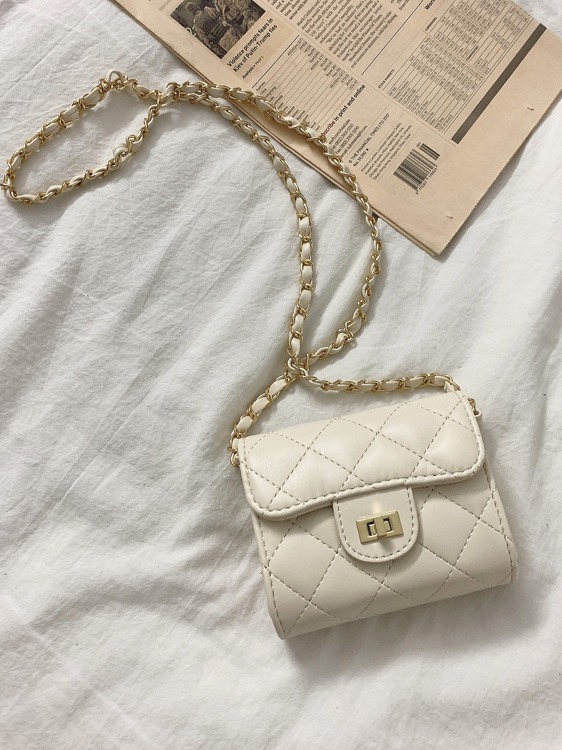 Qadın mini çanta, zəncirli crossbody model, payız-qış üçün
