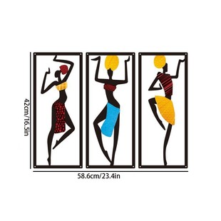 Cross-border foreign trade iron wall hanging African women a variety of combination study living room bedroom decorative painting iron crafts
