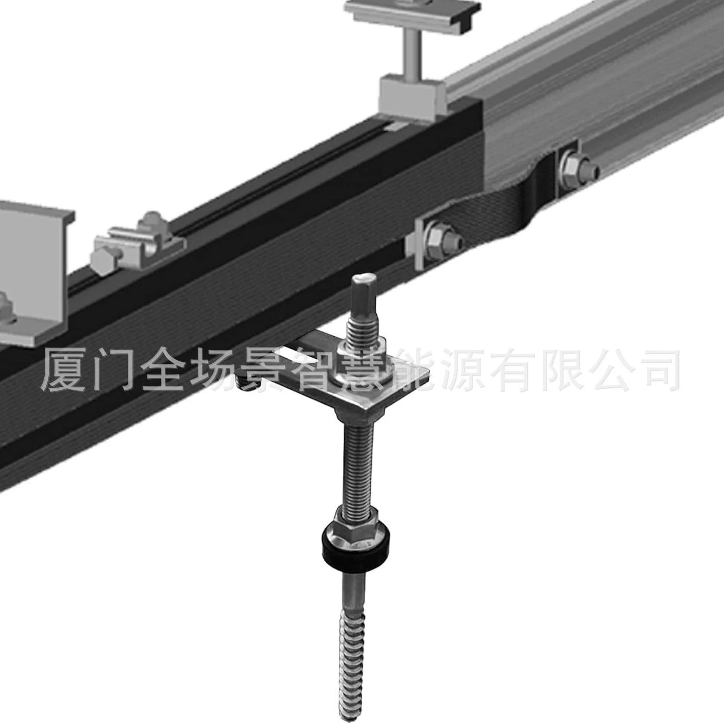 Аксессуары для фотоэлектрических кронштейнов цветная стальная черепица железная крыша установка солнечной панели из нержавеющей стали двуглавый винт для дерева опорная деталь