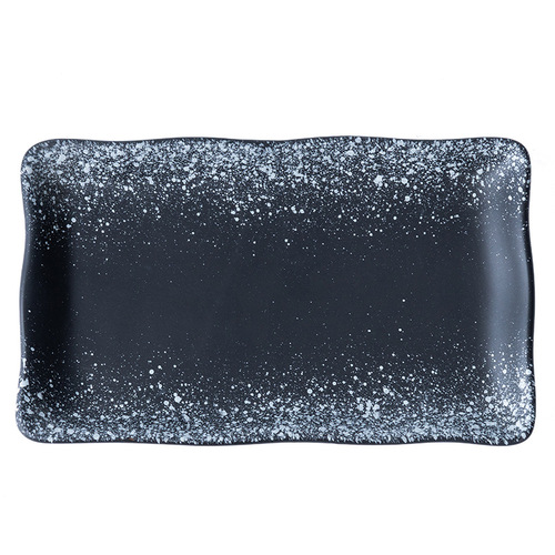 Sushi plate creative ceramic plate Japanese dinner plate rectangular wave plate restaurant restaurant porcelain plate sushi plate