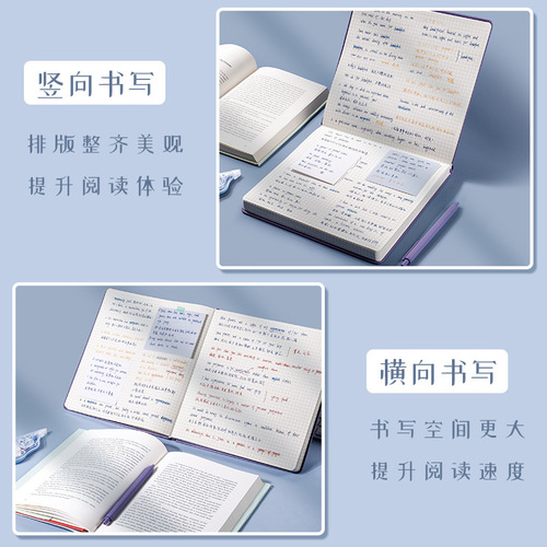 High-looking square notebook, simple ins style creative ledger, thickened square notebook, horizontal grid notebook