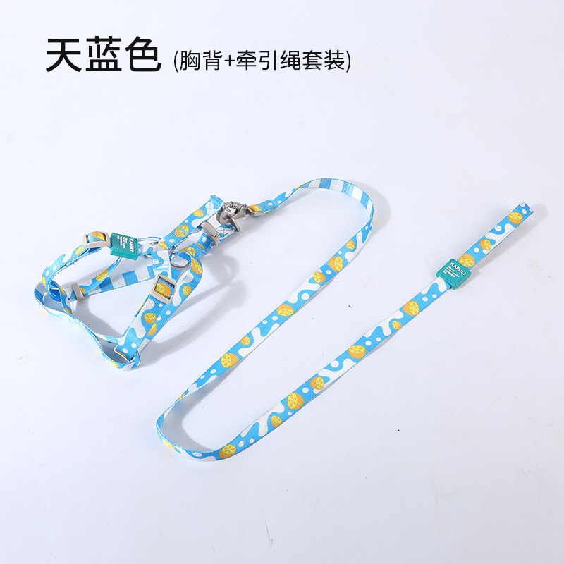 Correa de perro directa de fábrica anti-mordida mascota pecho Correa impresa poliéster perro correa de perro ajustable correa de perro al por mayor