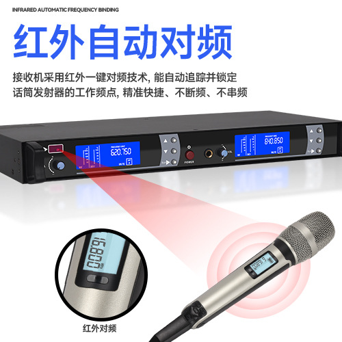 Micrófono inalámbrico SKM9000, uno a dos, diversidad real, FM UHF, para el hogar, escenario, actuaciones, KTV, micrófono transfronterizo