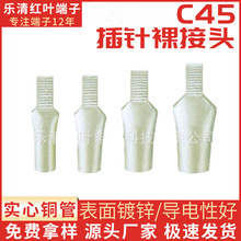 C45 插针裸端头厂家销售25平方 铜管压接端子 铜鼻子 插针端子
