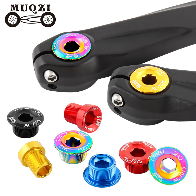 MUQZI hollow tooth disc crank cover screw mountain dead fly road bike M15M18M19M20 aluminum alloy