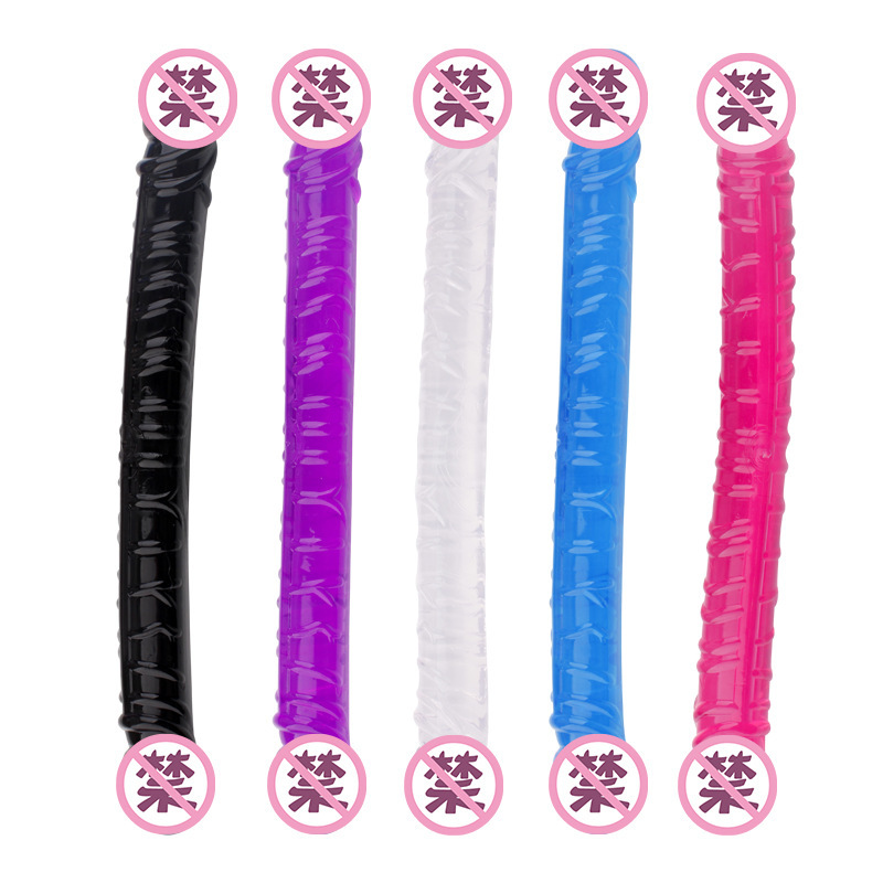 Double-Headed Dragon Dual-Ended Dildo, Flexible TPE, Colorful Finish — detail image 9