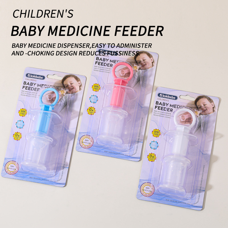 Los fabricantes suministran pezón alimentador de Medicina de silicona bebé chupete cabeza alimentador de medicina infantil anti-estrangulamiento alimentador de agua