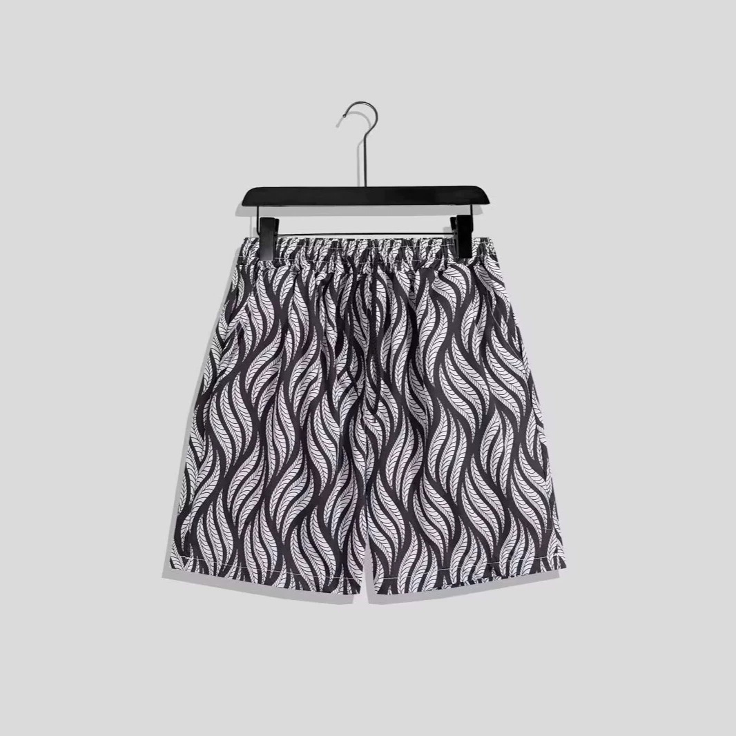 Retro jacquard casual shorts, new 2026 style, high-waisted, versatile, slimming, A-line wide-leg hot pants.