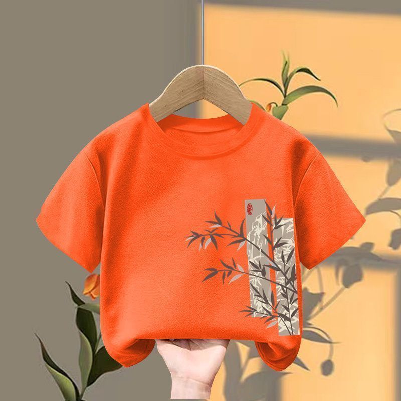 티셔츠(주황색) 왼쪽 아래 대나무