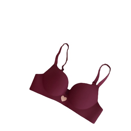 Simple one-piece seamless small breast push-up and enlarged adjustable girl's bra without steel rims student underwear to prevent sagging