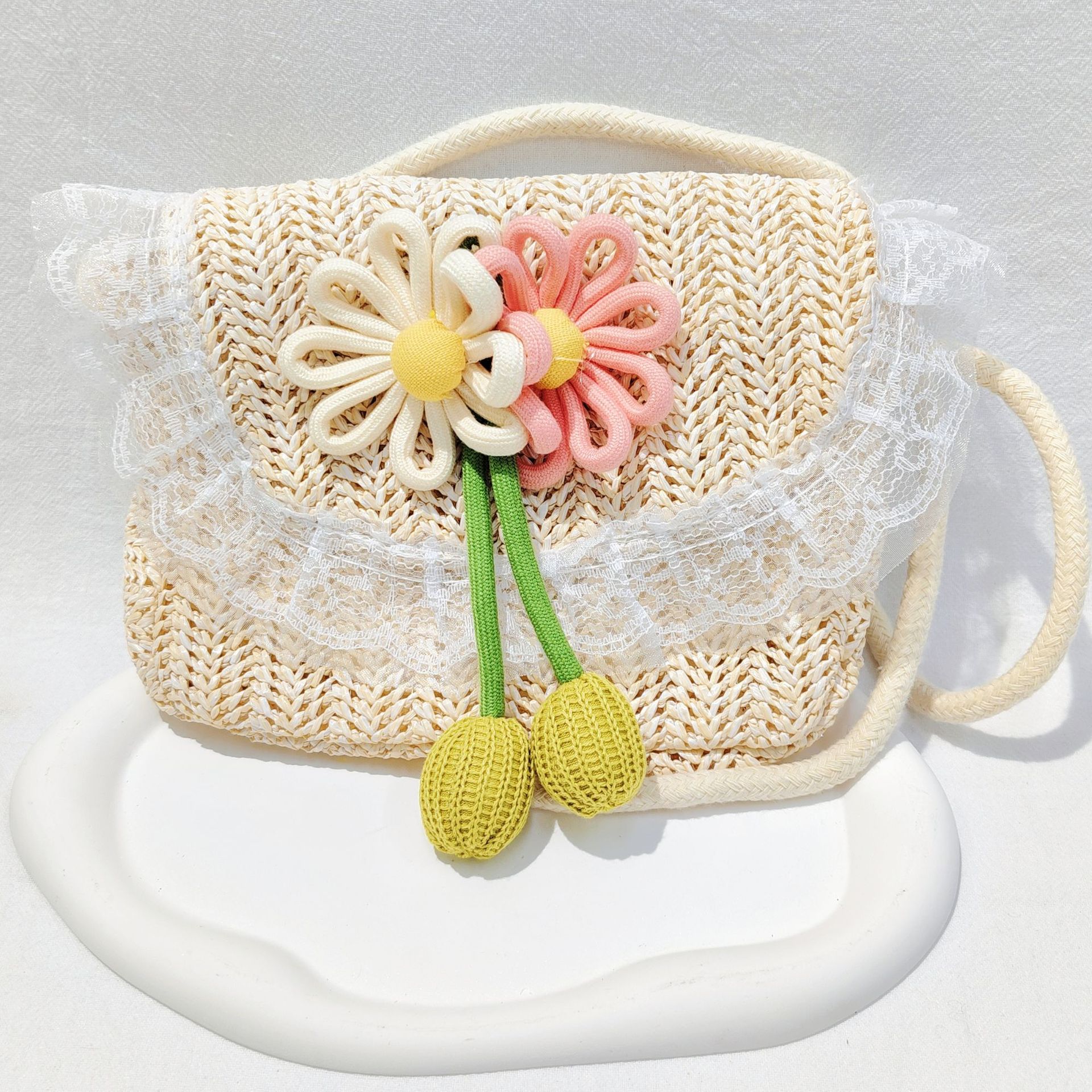 Bolso de arco para niños bolso de rosa de verano bolso de mochila para chicas bolso de princesa de perla pequeña bolsa de cambio de viento fragante