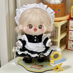 Maid Outfit Cotton Doll Clothes 20cm Girl Skirt Set Genuine in Stock 20cm Cute New Doll Clothes