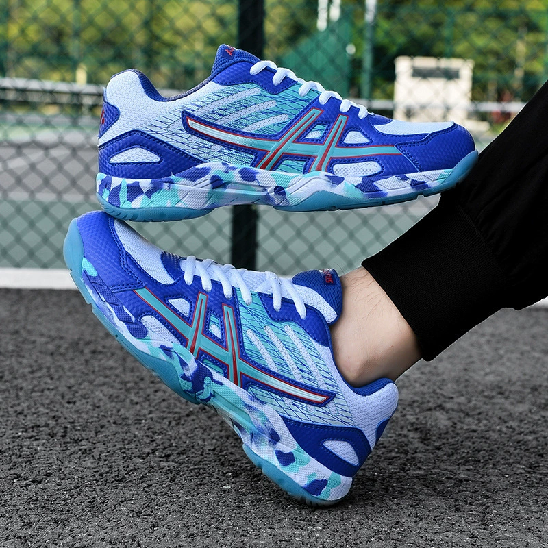 Новые яркие цветовые кроссовки для бадминтона power pad feathers shoes grinding training shoes Student sports shoes one piece