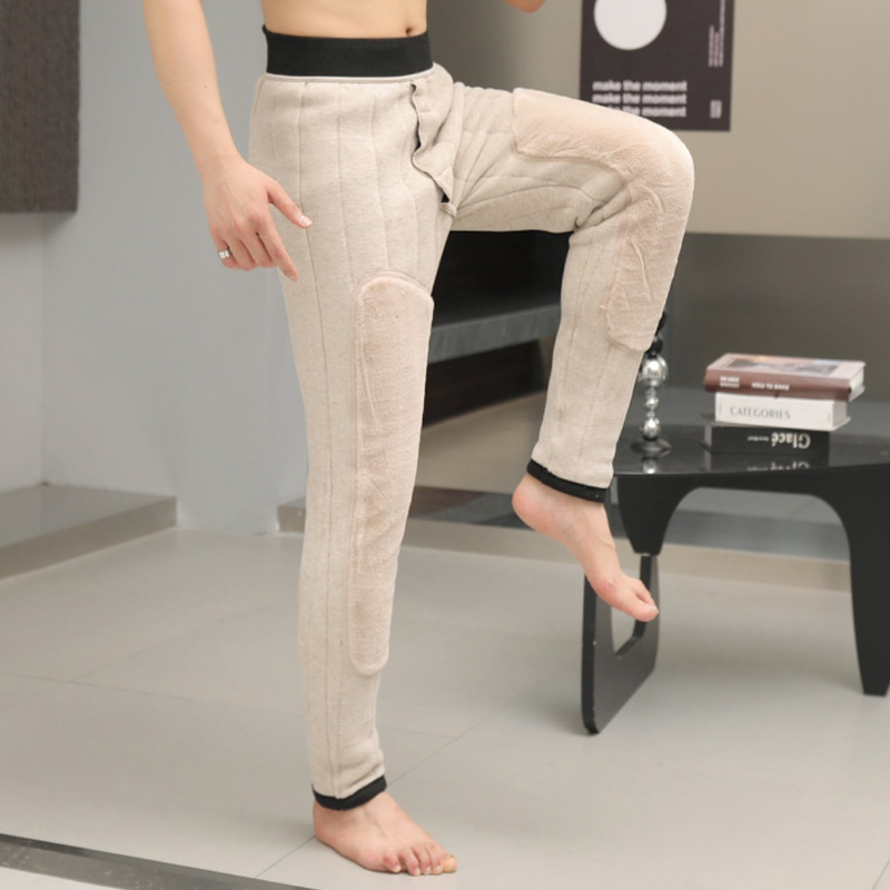 男女同款羊毛棉裤冬季加绒加厚保暖裤高腰护腰护膝东北特厚打底裤