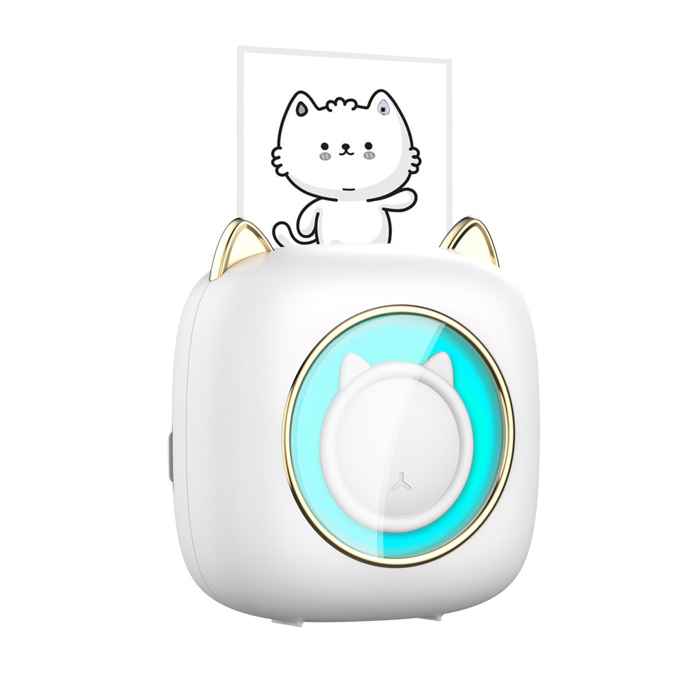 Nuevo C23 siete colores atmósfera respiración luz lámpara de escritorio mini portátil inalámbrico pregunta incorrecta impresora térmica de fotos