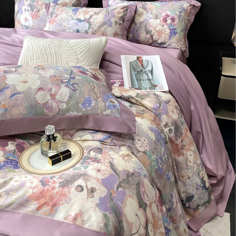 Versatile and Fashionable Long-Staple Cotton Digital Printing Spring and Summer New Bed Home Bedroom Four-Piece Set