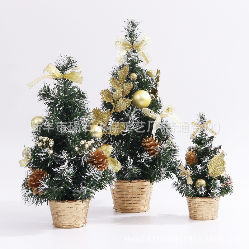 Navidad árbol decoración fábrica directa mini árbol artificial decoraciones familia Navidad regalos 20cm