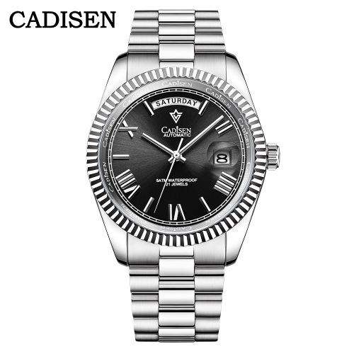CADISEN 8185 watch log type men's automatic mechanical watch sapphire glass waterproof watch