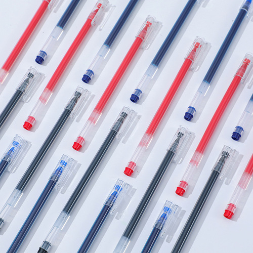 Gel pen juneng writing box 12 signature pens ballpoint pen stationery set students wholesale transparent pen supplies