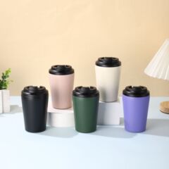 人気の 12 オンスシングルドリンクコーヒーカップライナー、スケール付き二層真空 304 ステンレス鋼断熱カップ卸売