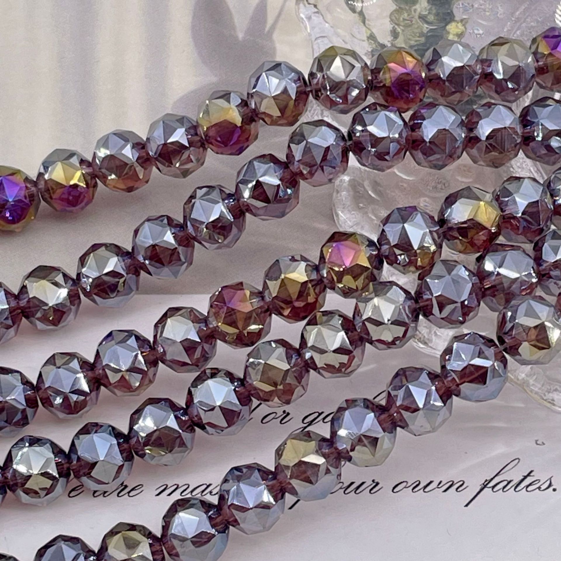 Bola de flores de 8mm Jingjing K9 cuentas sueltas de cristal 64 superficies cortadas con cuentas Accesorios de joyería hechos a mano de bricolaje Pulsera Collar lote suelto image 23
