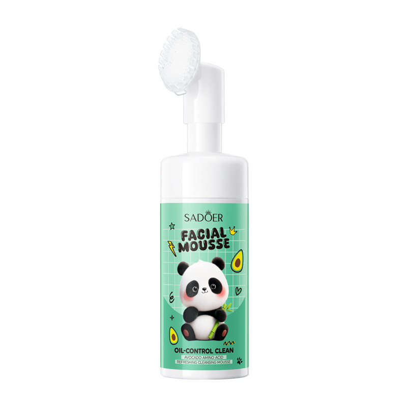 Espuma limpiadora facial SADOER pure English con aminoácidos de plantas y frutas, con cabezal de cepillo, venta al por mayor para comercio exterior transfronterizo.
