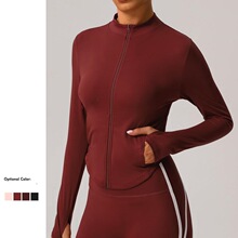 V 13656 Windproof Zipper Pocket Yoga Jacket �����٤����