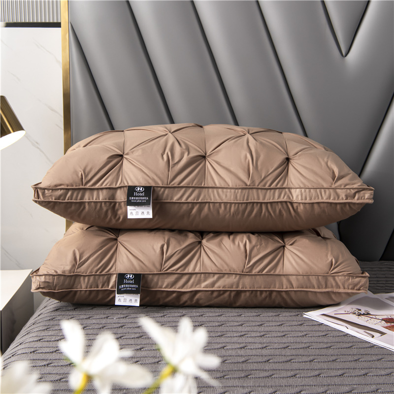 5つ星ホテルの枕、純綿、B&B、学生寮、家庭用、睡眠を助けるネックピロー、卸売枕芯
