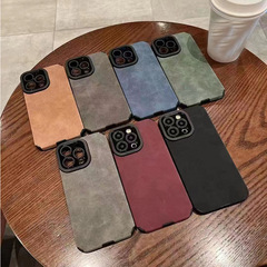 IPhone15携帯電話ケースを適用するシンプルなベルベットリンゴ12皮紋/xsmaxベルベット11ソフト保護カバー