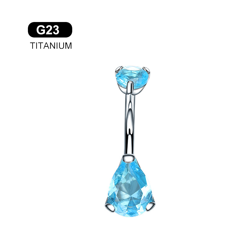 Belly button piercing with zircon, Amazon, material
