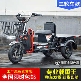 载重王电动三轮车拉货载货快递爬坡路霸长跑王锂电池家用送货车