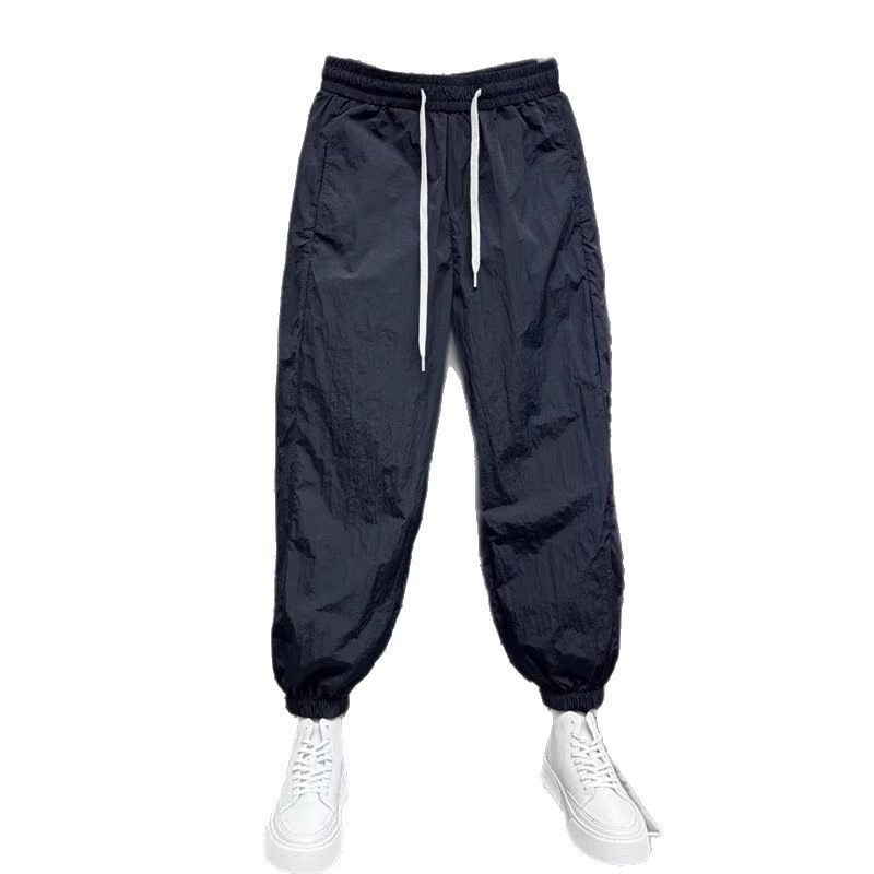 Summer Thin Outdoor Quick-drying Sports Pants Men's Trendy Brand Loose Tunic Pants Wide Leg Casual Cropped Haren Pants