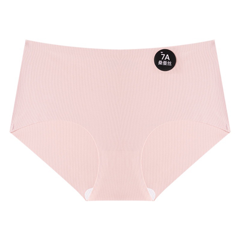 Bragas sin costuras, entrepierna antibacteriana femenina 7A, niña de seda de morera, ejercicio, yoga sin caderas, seda de hielo, cintura media, curva sexy