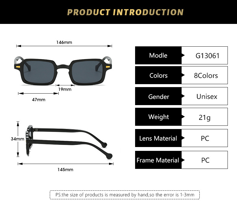 Retro Square Frame Sunglasses