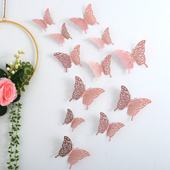 72 foreign trade three-dimensional hollow butterfly wall stickers children's room wall background wall decoration self-adhesive paper creative stickers
