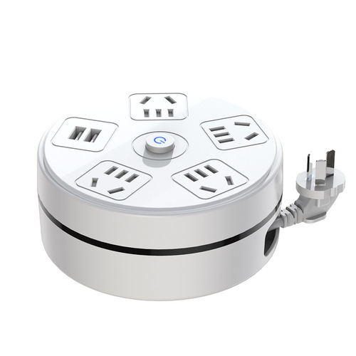 Stowable plug-in board with line multi-purpose drag-on plug-in board long line multi-functional socket panel porous with USB plug strip
