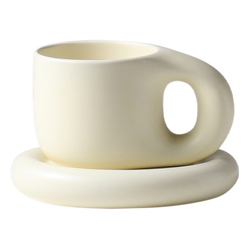 Salpicaduras de tinta taza cerámica creativa grasa mango café y platillo simple pareja hogar Oficina Internet celebridad agua